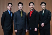 左から中村虎之介、中村米吉、中村壱太郎、中村福之助。