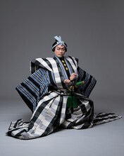 「『妹背山婦女庭訓』三笠山御殿」より、中村福之助扮する漁師鱶七実は金輪五郎今国。©松竹