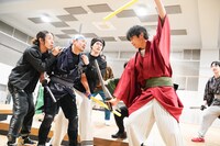 舞台「きたやじ オン・ザ・ロード～いざ、出立!!篇～」稽古場の様子。（撮影：田中亜紀）