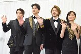 CONCERT「THE BEST New HISTORY COMING」開幕記念会見より、左から三浦宏規、甲斐翔真、佐藤隆紀、島田歌穂。