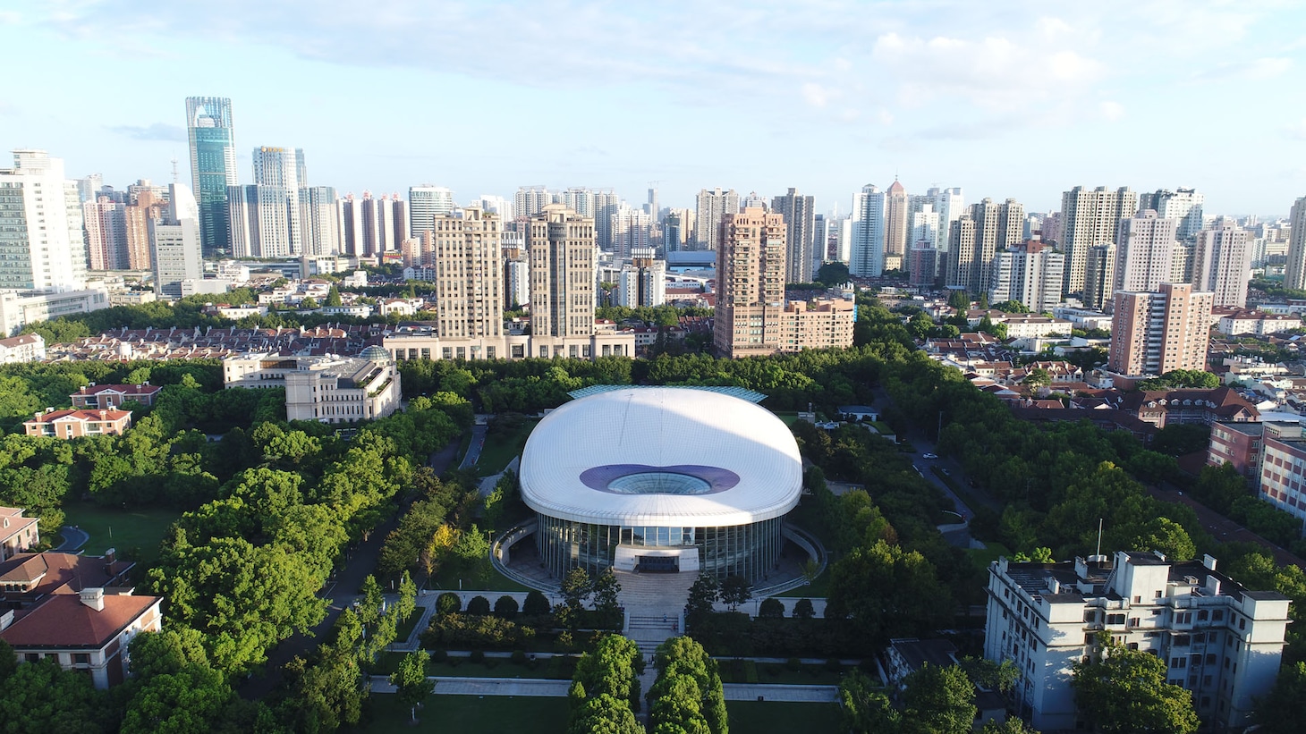 中国・上海文化広場の様子。