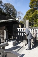 泉岳寺参拝の様子。