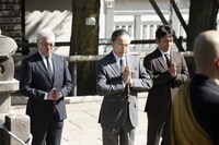 泉岳寺参拝の様子。