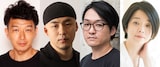 左から西沢栄治、船岩祐太、柳沼昭徳、小川絵梨子。