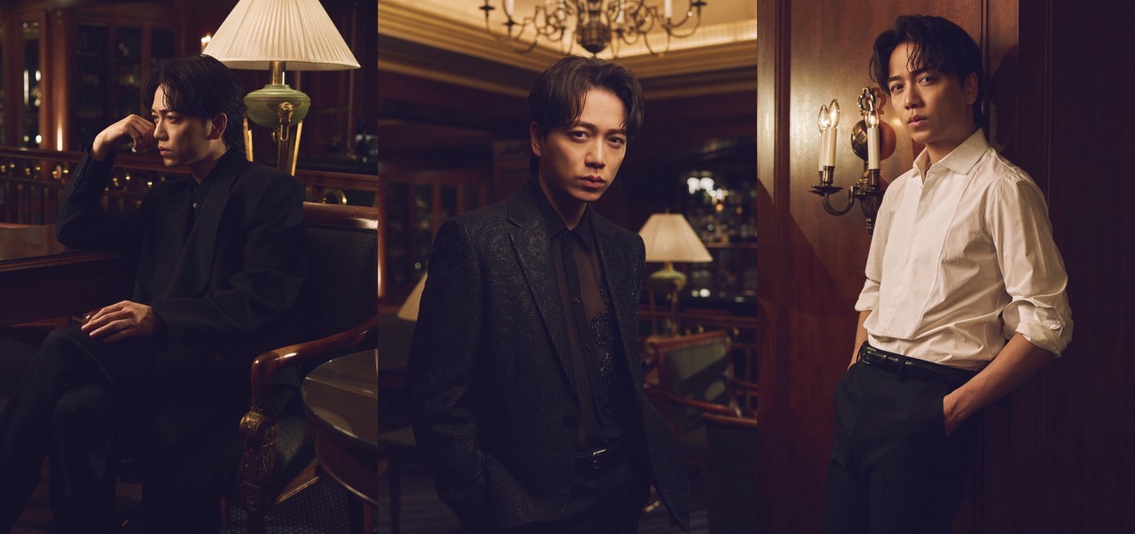 左から、フルオーケストラコンサート「billboard classics 山崎育三郎 Premium Symphonic Concert Tour 2025 ～Eleganza～」、ディナーショー、FCツアーをイメージしたビジュアル。
