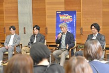 劇団四季 海外新作ミュージカル「バック・トゥ・ザ・フューチャー」合同インタビューの様子。（撮影：荒井健）