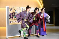 舞台「きたやじ オン・ザ・ロード～いざ、出立!!篇～」囲み取材より。左から牧島輝、中川大輔、和田雅成。