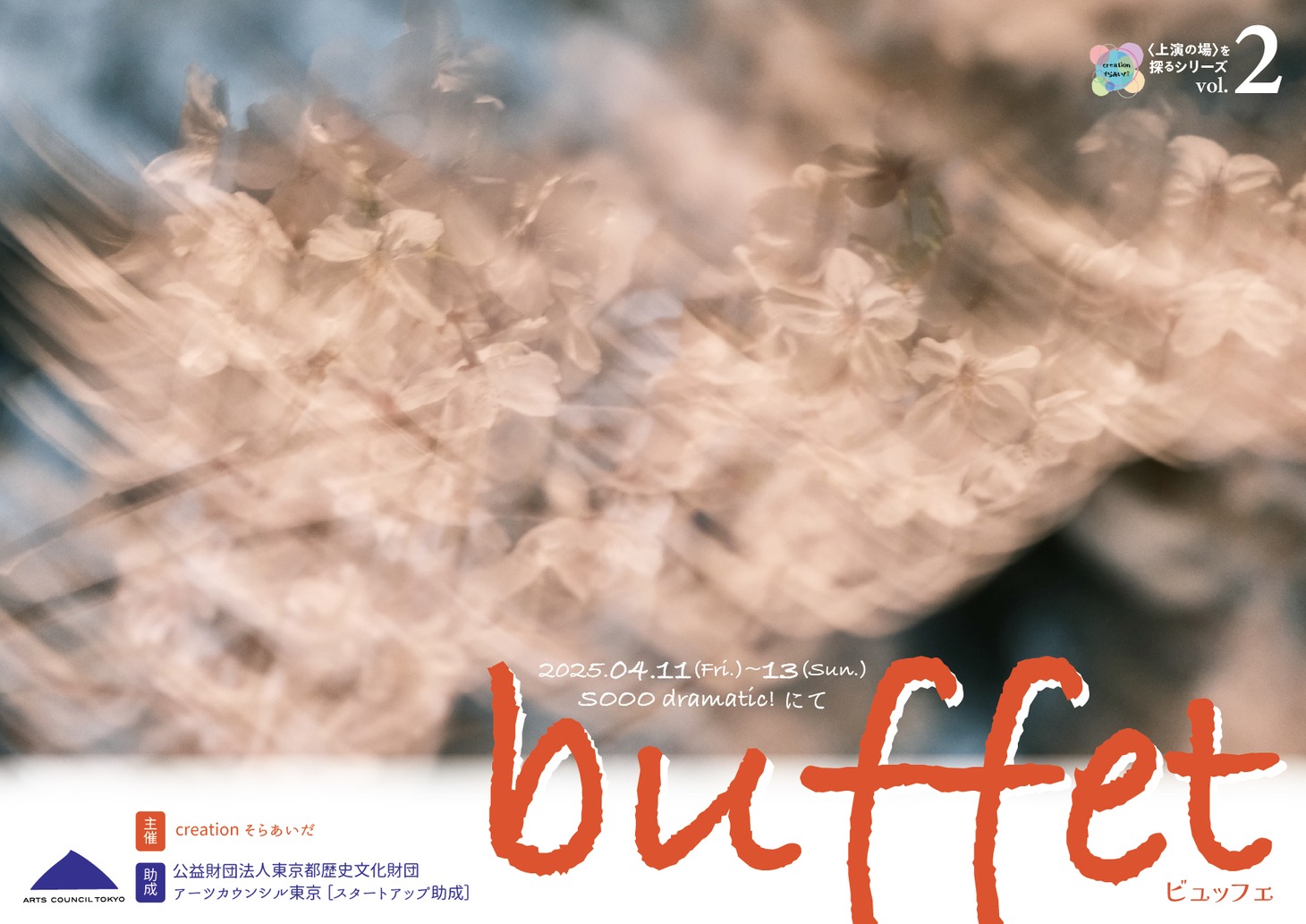 creationそらあいだ〈上演の場〉を探るシリーズvol.2「buffet」チラシ表