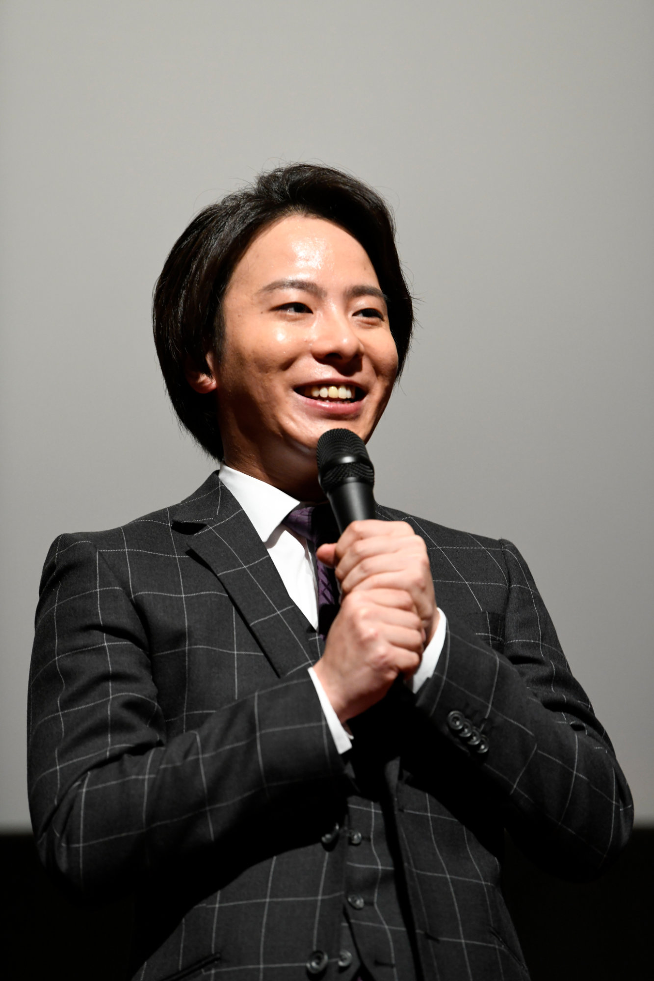 「シネマ歌舞伎／野田版・鼠小僧」舞台挨拶より、中村鶴松。