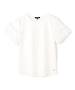 TOCCAと星風まどかのコラボレーション商品「DOT GARLAND」。袖部分にドットチュールのフリルがあしらわれたTシャツ。