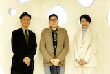 左から石丸幹二、木ノ下裕一、倉田翠。