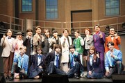 SHOW×MUSICAL「ドリームハイ」合同取材会より。前列左から長谷川初範、徳永ゆうき、瀬戸利樹、別所哲也、蒼井翔太、ジンジン（ASTRO）、近藤真彦、平野莉玖、王林、川﨑麻世、大友康平。後列左からMAHIRO（BUGVEL）、安里唯、瀧澤翼、樋口裕太、水越里歌、MINATO（BUGVEL）。