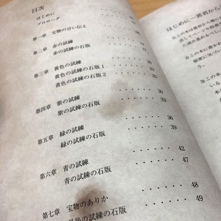 迷い込む物語体験「本と歩く謎解きの夜～あるジャーナリストの筆跡～」で使用される本の一部。
