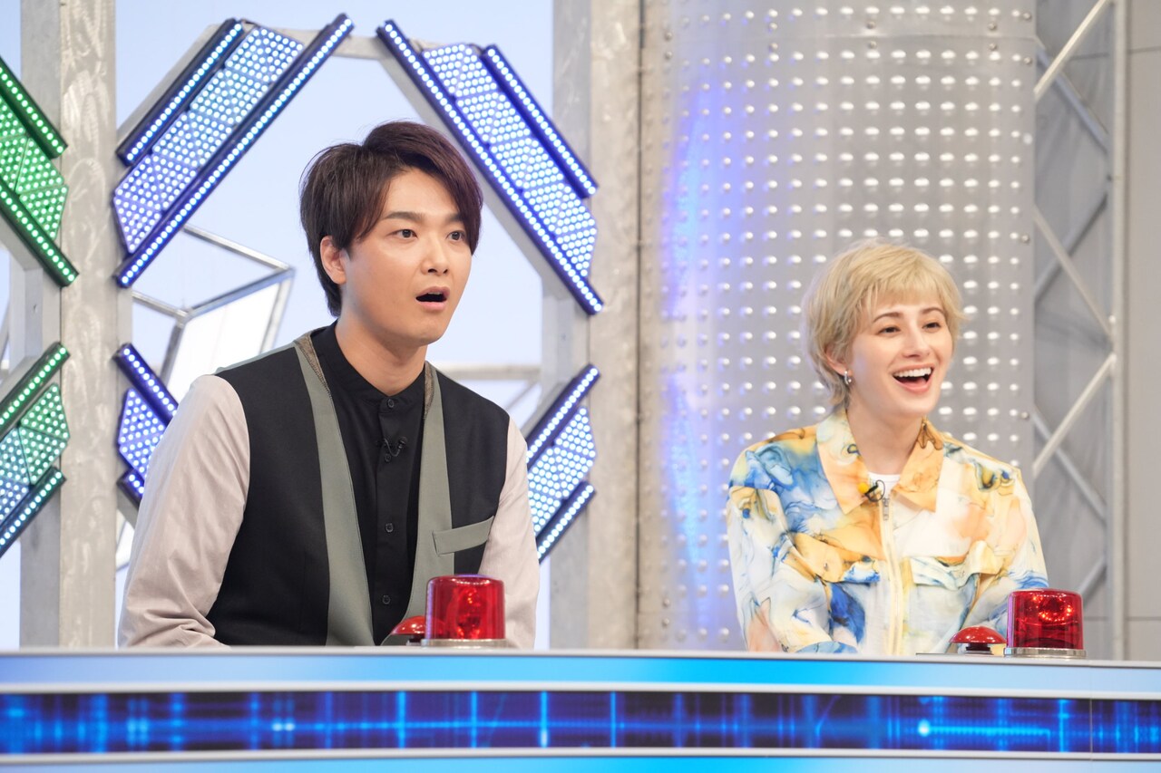 「せっかち勉強」より、左から井上芳雄、ホラン千秋。©日本テレビ