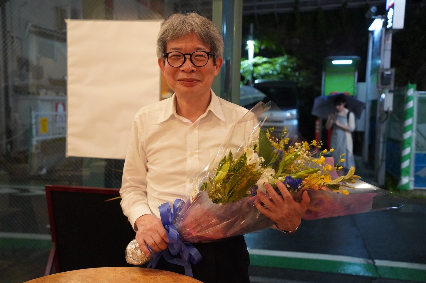 2024年5月15日、こまばアゴラ劇場の最終公演の日の平田オリザ。