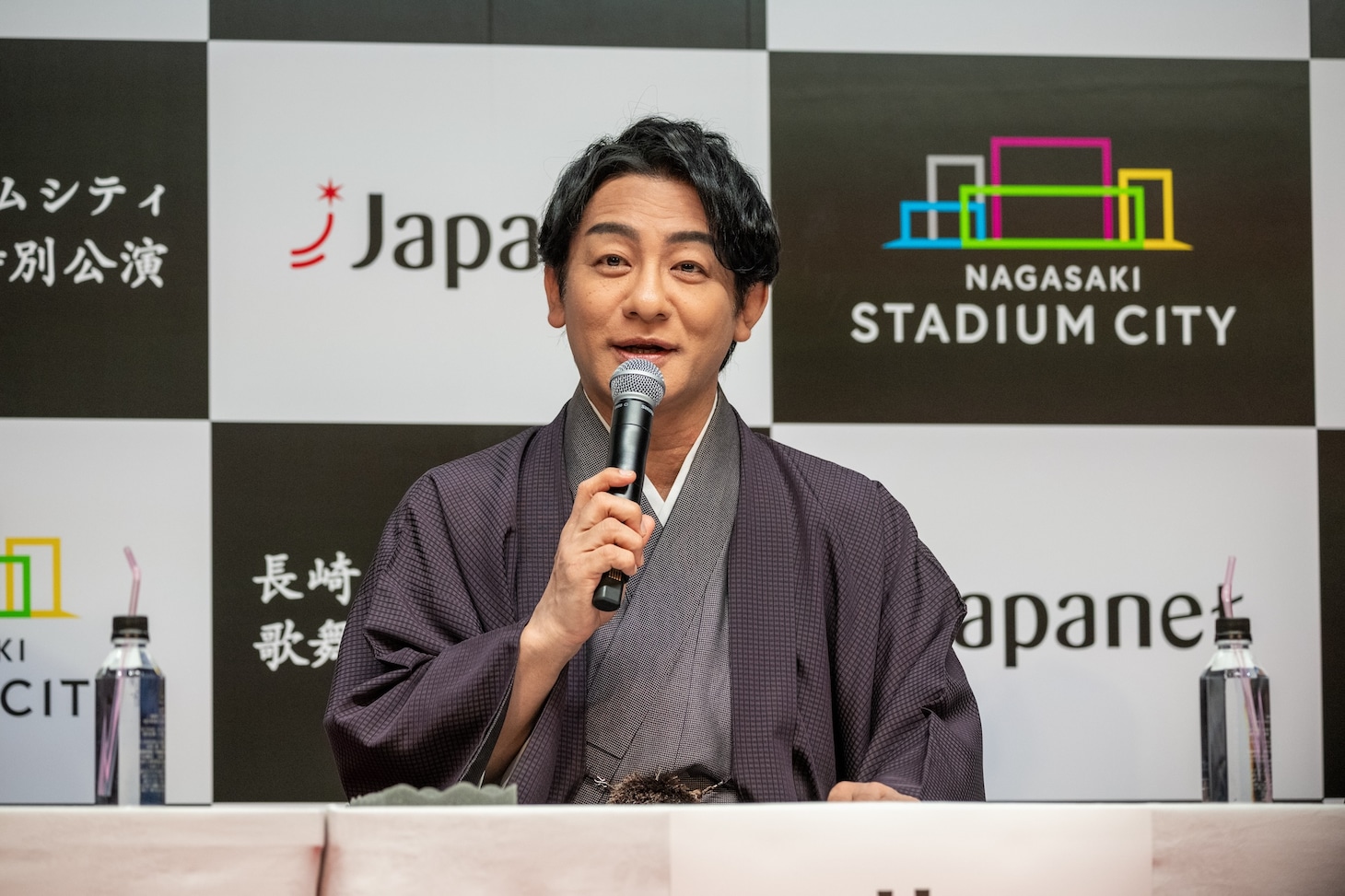 「長崎スタジアムシティ歌舞伎舞踊特別公演」記者会見より、片岡愛之助。