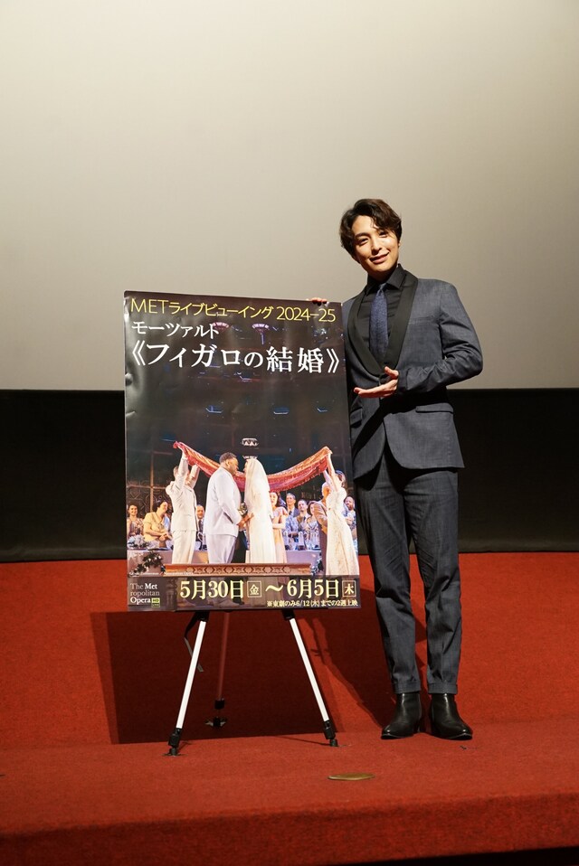 METライブビューイング「フィガロの結婚」公開記念トークイベントより、海宝直人。