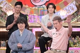 「プレバト!!」より、前列左から小松利昌、レイザーラモンHG、後列左から松田悟志、高野洸。©MBS