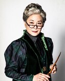 岡まゆみ扮するマクゴナガル校長。