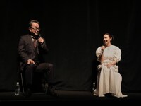 「蒙古が襲来」上映後のアフタートークより、三谷幸喜（左）と吉田羊。（撮影：細野晋司）