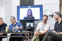 オペラ「ナターシャ」のリハーサルの様子。多和田葉子。（撮影：堀田力丸）