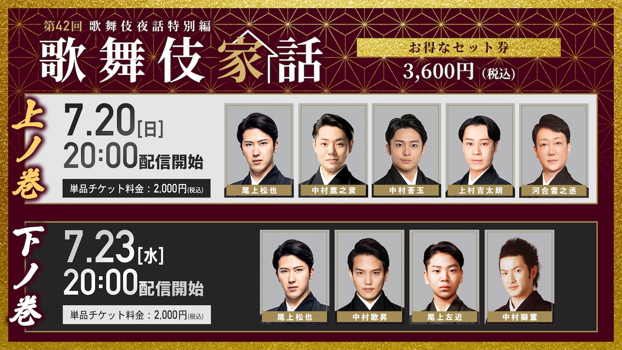 「歌舞伎夜話特別編『歌舞伎家話 第42回』」出演者