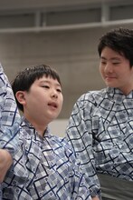 中村長三郎（右）、中村勘太郎。