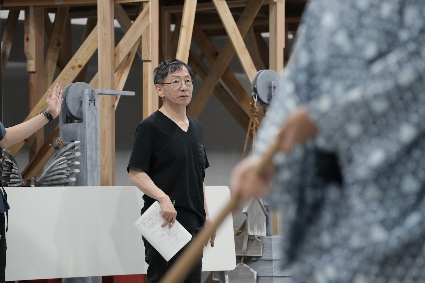 「野田版 研辰の討たれ」稽古の様子。