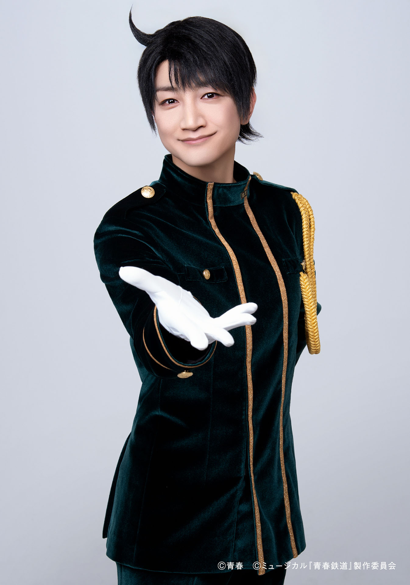 永山たかし扮する東海道新幹線のキャラクタービジュアル。