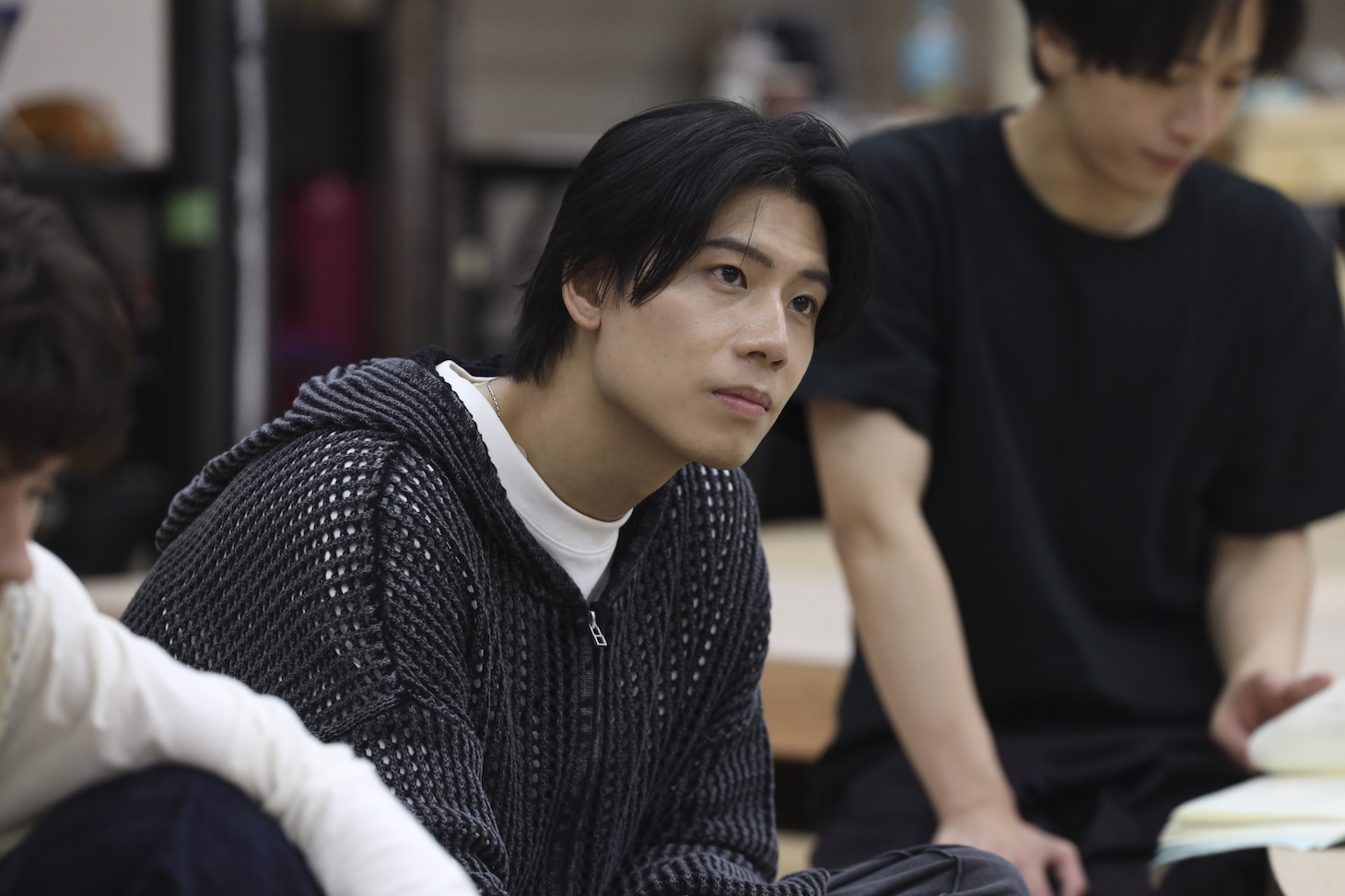 ミュージカル「四月は君の嘘」の稽古より、吉原雅斗。