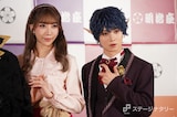 舞台「ゲゲゲの鬼太郎2025」合同取材会より。左から美弥るりか、植田圭輔。