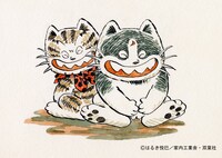 マンガ「じゃりン子チエ」より、左からアントニオJr.、小鉄。