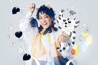 みけねこ役関根翔太のビジュアル。