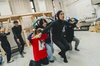 西田悠哉 / 劇団不労社「タイムズ」稽古の様子。（撮影：脇田友）