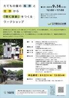 「たてもの園の風景と空想から『聴く演劇』をつくるワークショップ」チラシ表