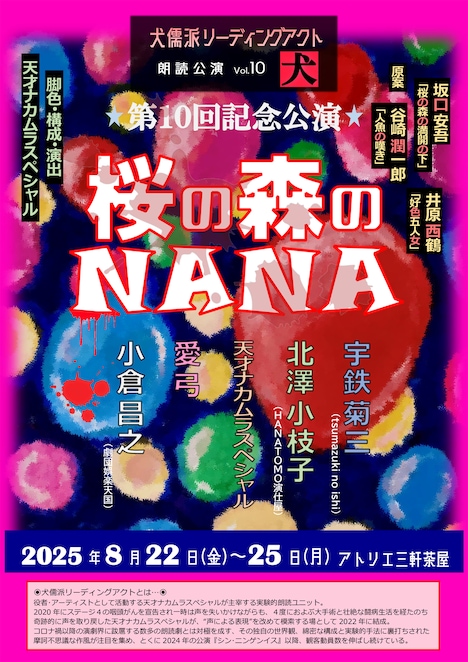 犬儒派リーディングアクト 朗読公演 vol.10「桜の森のNANA」チラシ表