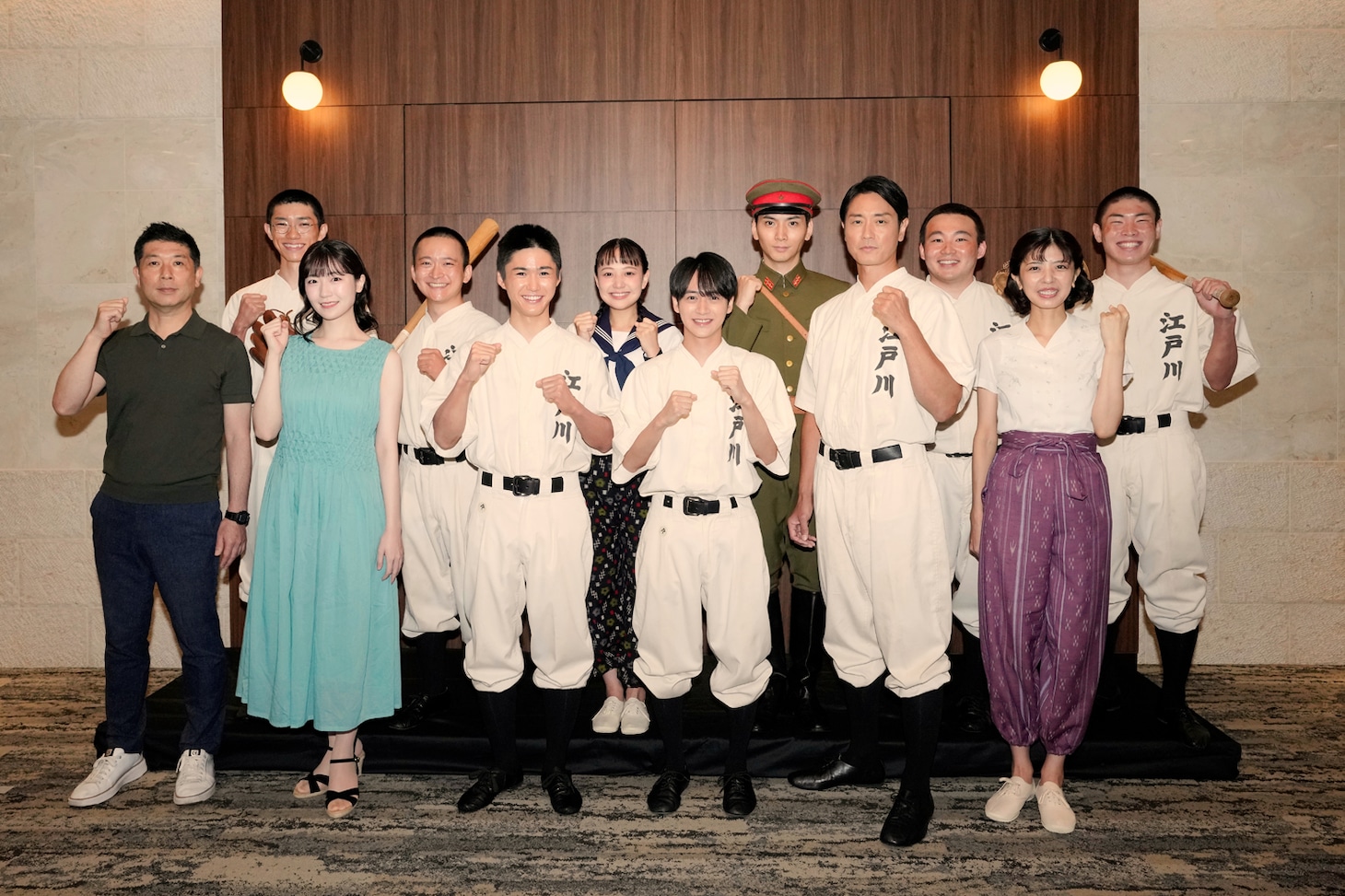 松竹創業百三十周年「あの夏、君と出会えて～幻の甲子園で見た景色～」のカンパニーメンバー。