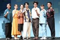 舞台「ある日、ある時、ない男。」初日前会見の様子。