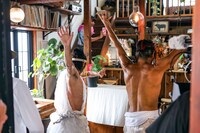 瀬戸内国際芸術祭2025参加作品 きゅうかくうしお「素晴らしい偶然をむすんで」瀬戸内国際芸術祭2025 3日目の様子。（Photo: Shintaro Miyawaki）