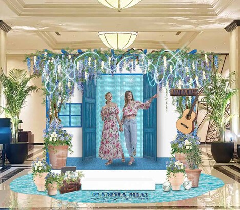 名古屋マリオットアソシアホテル15階のロビー装飾。