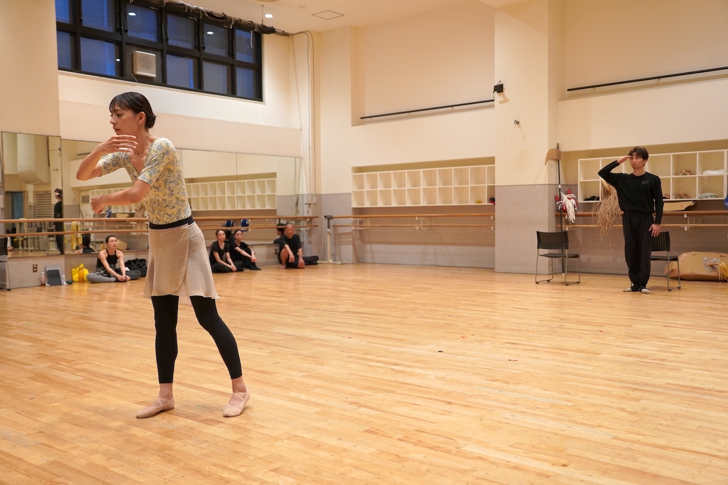 Orchardシリーズ K-BALLET Opto「踊る。遠野物語」公開リハーサルの様子。