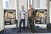 左からニコライ・フォスター、アダム・クーパー。(撮影:樋口隆宏)