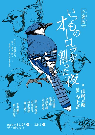 月波兎 第4回公演「いつものオーロラが割った夜」チラシ表
