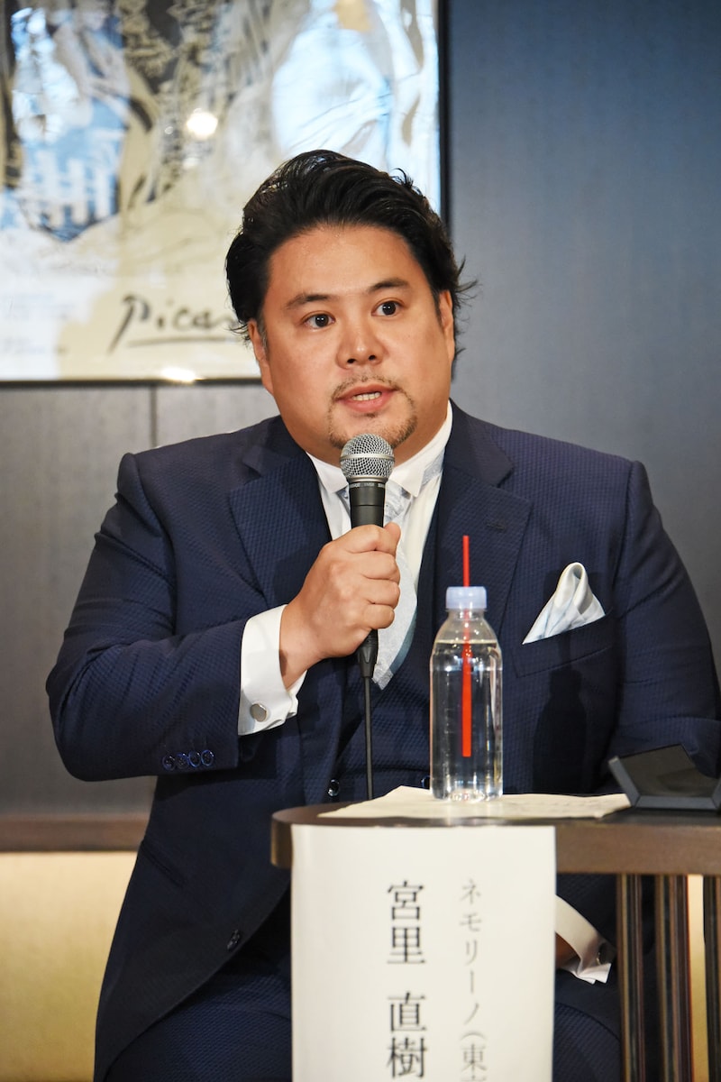 2025年度 全国共同制作オペラ ドニゼッティ作曲 / 歌劇「愛の妙薬」取材会に出席した宮里直樹。