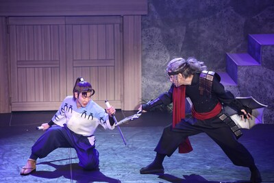 「ミュージカル『忍たま乱太郎』第15弾 再演 走れ四年生！ 戦え六年生！～閻魔岳を駆け抜けろ～」より。（撮影：遠山高広）