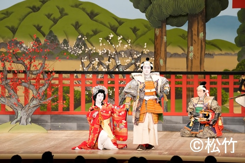 松竹創業百三十周年「錦秋十月大歌舞伎」より、第一部「鳥居前」Bプロの様子。