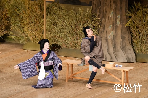 松竹創業百三十周年「錦秋十月大歌舞伎」より、第二部「木の実・小金吾討死・すし屋」Bプロの様子。