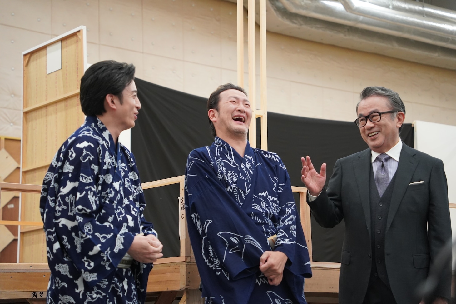 三谷かぶき「歌舞伎絶対続魂（ショウ・マスト・ゴー・オン）～幕を閉めるな～」囲み取材より。