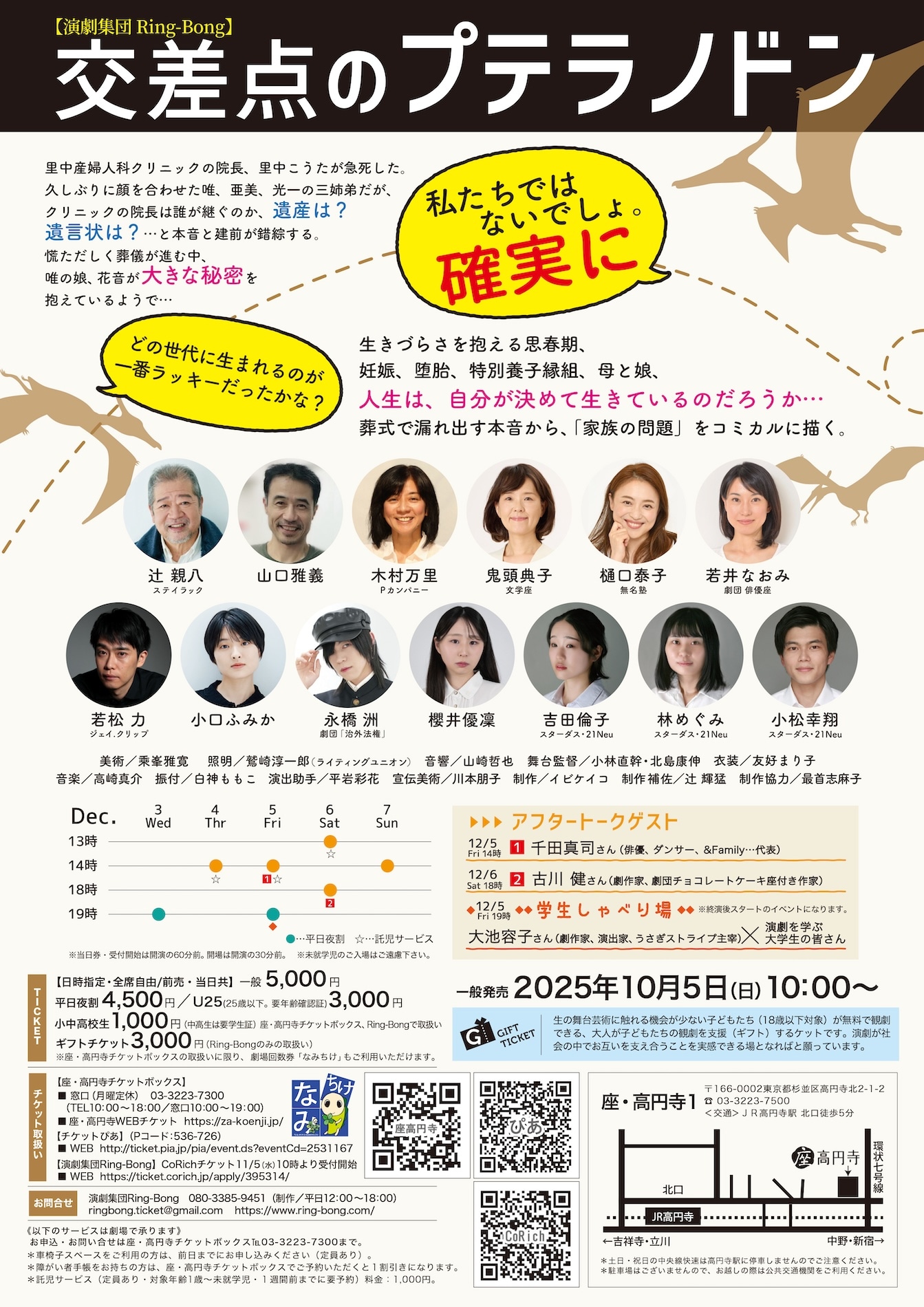 演劇集団 Ring-Bong 第十二回公演「交差点のプテラノドン」チラシ裏