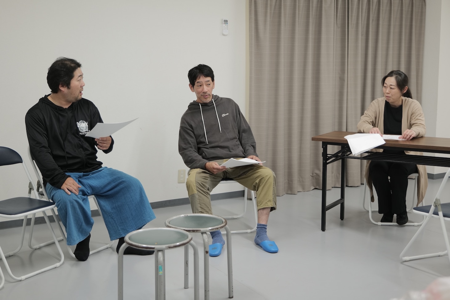 劇団普通「季節」稽古の様子。（撮影：福島健太）